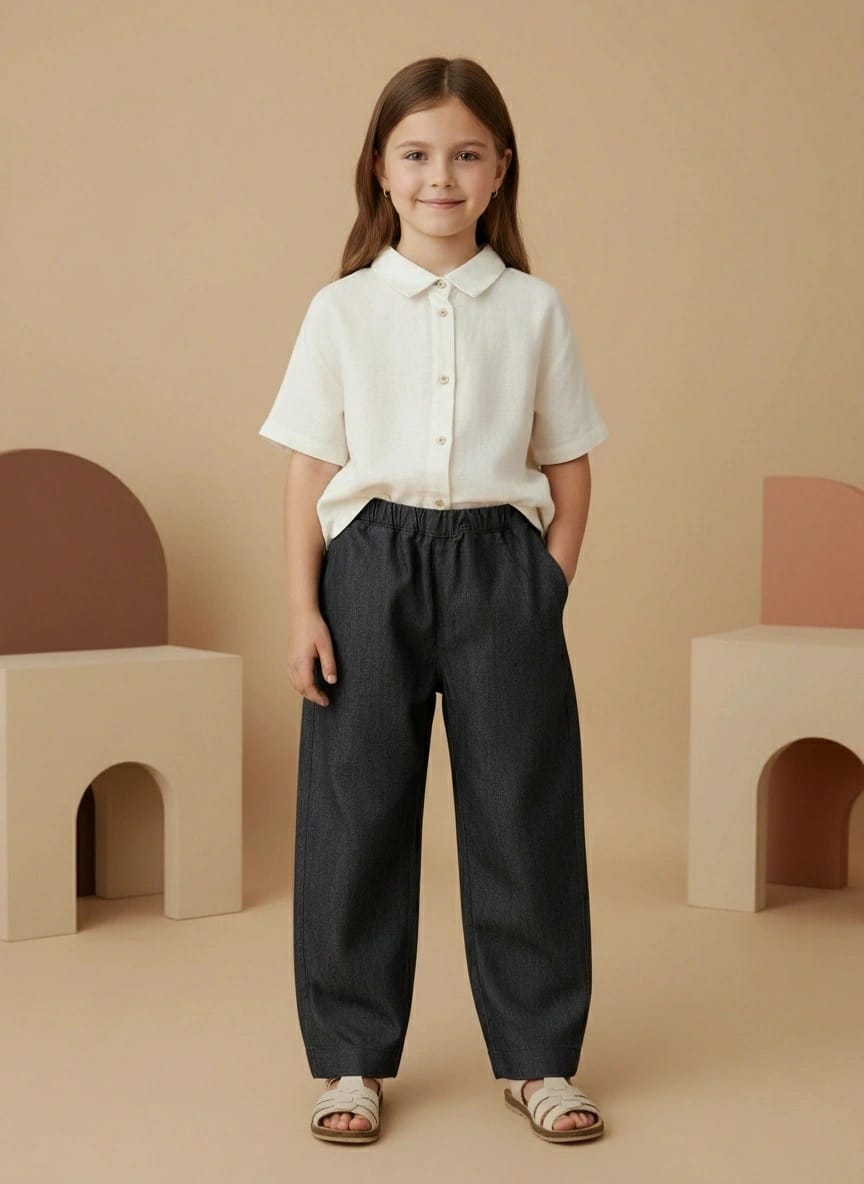 Pantalone denim Farway Milano indossato da un bambino